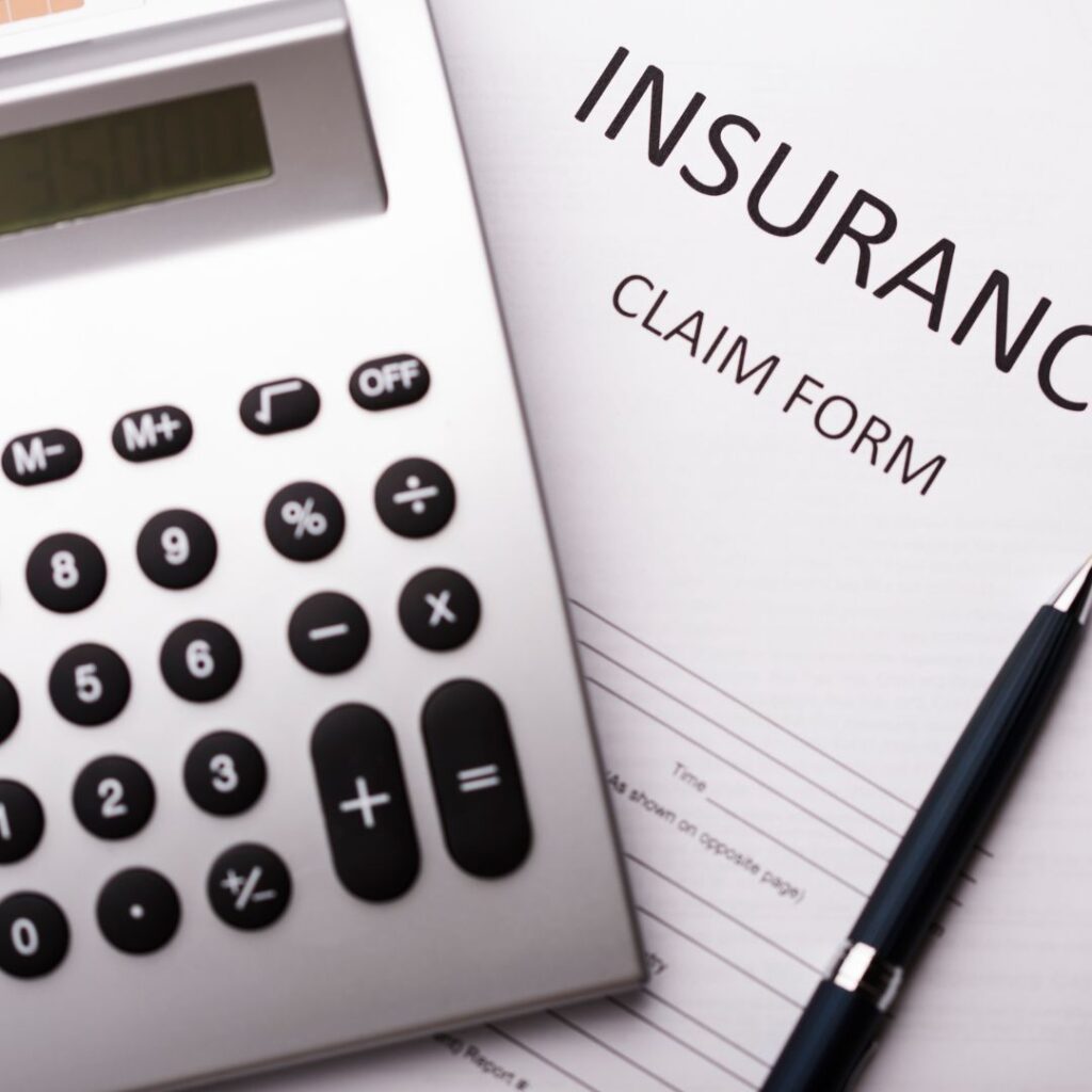 insurance claim form with calculator